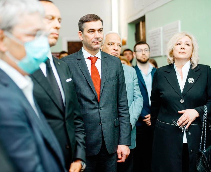 Ректор Національного авіаційного університету Максим Луцький відвідав урочисте відкриття меморіальної дошки на честь видатного українського композитора Мирослава Скорика